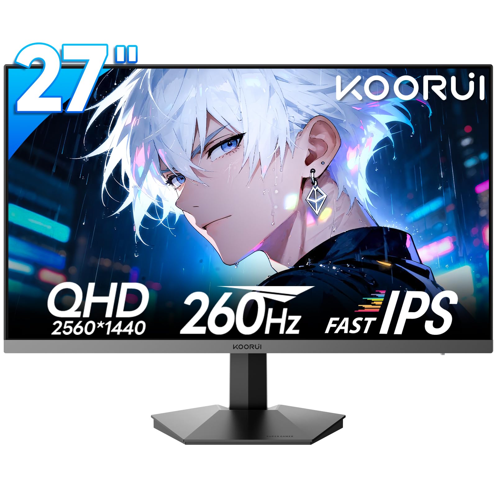 Amazon.co.jp: KOORUI ゲーミングモニター 27インチ WQHD 260Hz